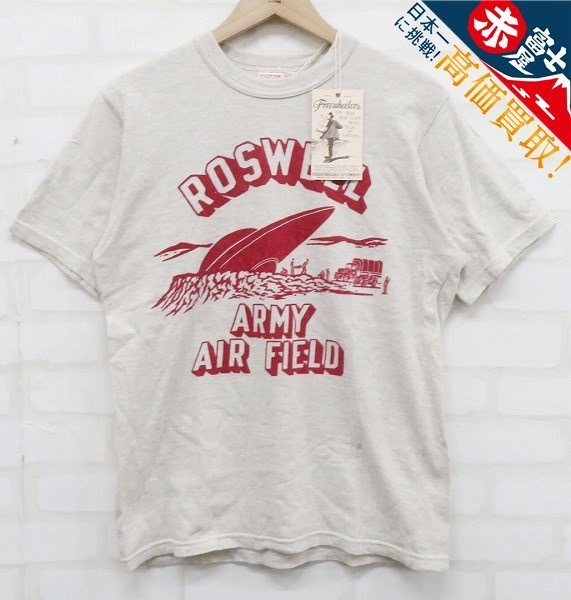 8T0204【クリックポスト対応】未使用品 フリーホイーラーズ ROSWELL ARMY AIR FIELD 半袖Tシャツ 1525020 FREEWHEELERS_1