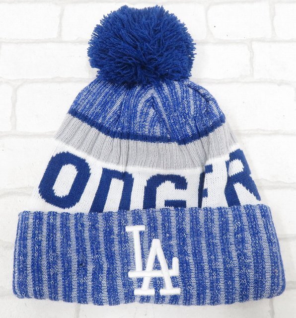 1H6921【クリックポスト対応】NEWERA MLB Dodgers ニットキャップ ロサンゼルスドジャース ニューエラ_画像2