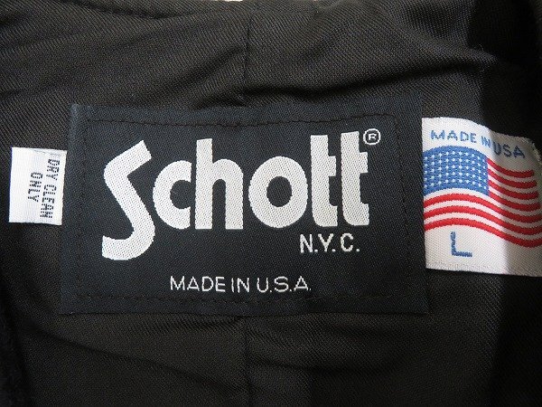 8T0707/ショット 711V ウールジップベスト USA製 Schott_画像5