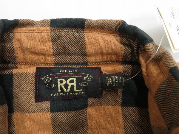 8T0746/未使用品 RRL チェックネルシャツ ダブルアールエル_画像4