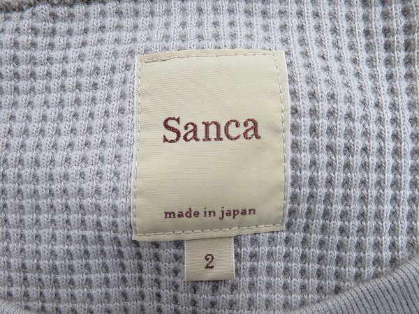 8T0816/sanca BIG WAFFLE CREW S22FSW05 サンカ 長袖ワッフルサーマルTシャツ_画像4