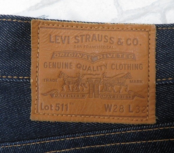 3P6121/LEVI’S 511 デニムパンツ 04511-2596 W28 USA製 リーバイス 米国製_画像4