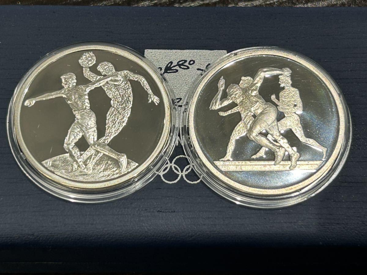 ATHENSアテネ五輪2004 プルーフ銀貨 10ユーロ銀貨2枚 オリジナルケース付きの画像4