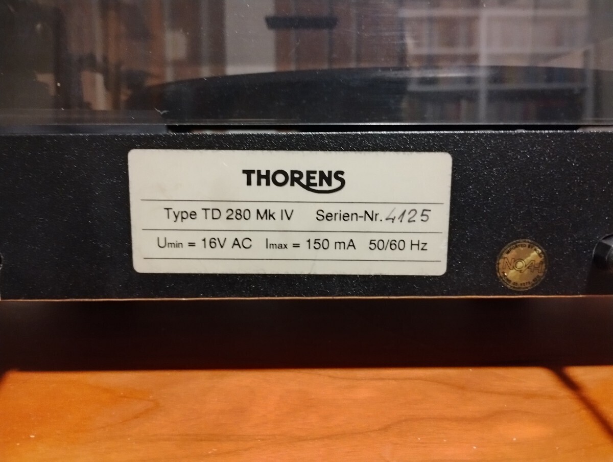 【状態良好】Thorens TD280MK4 ノア正規品 トランス式電源付属 完動・本体状態良好 トーレンスの画像7