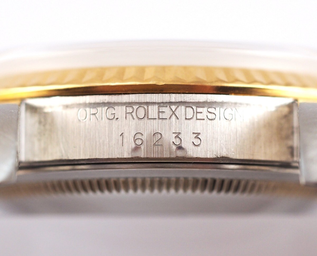 良品 ROLEX 16233 DATEJUST ロレックス デイトジャスト P番 2000年製 Cal.3135 自動巻き 動作良好 ゴールド文字盤の画像3