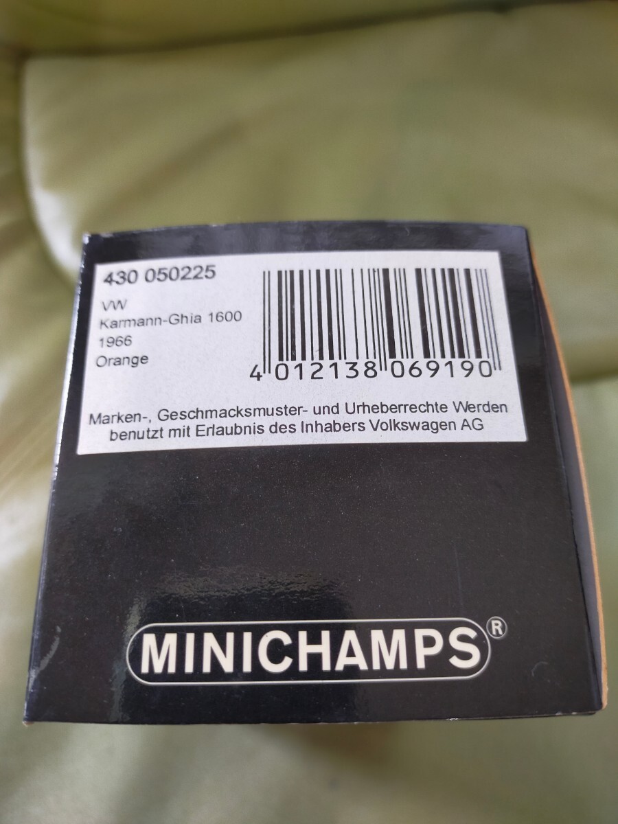 MINICHAMPS VW カルマンギア タイプ３ 1966 オレンジ ローダウン改 ミニチャンプスの画像3