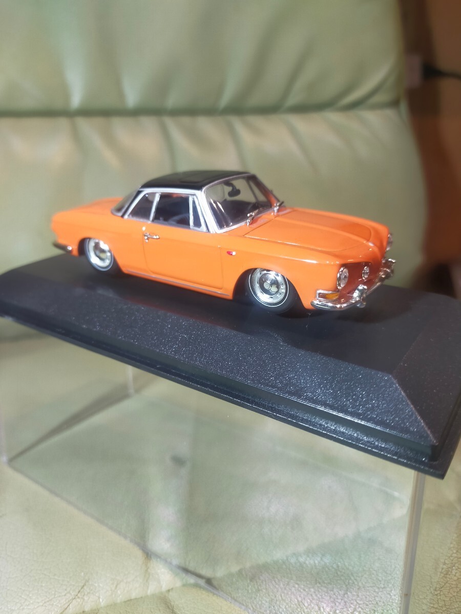 MINICHAMPS VW カルマンギア タイプ３ 1966 オレンジ ローダウン改 ミニチャンプスの画像5