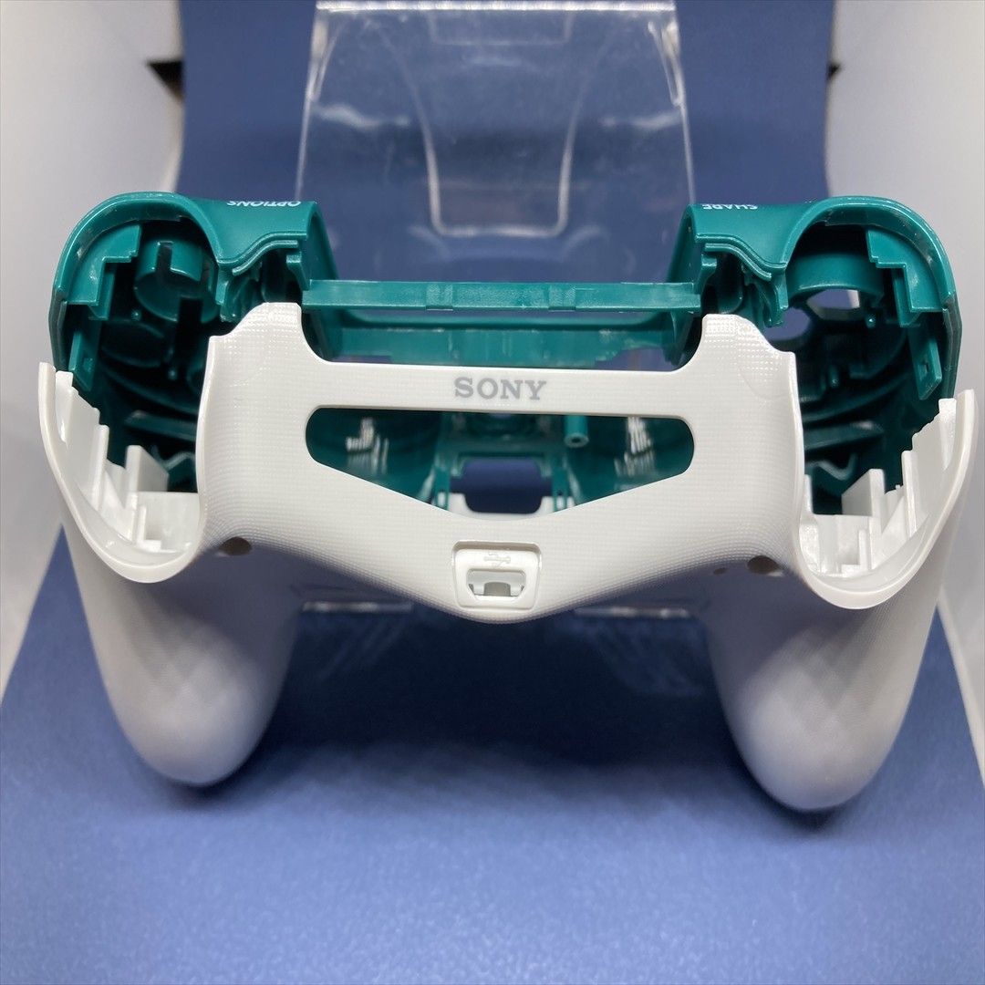 PS4コントローラー カスタムパーツ 海外互換製シェル アルパイン・グリーン　ジャンク修理