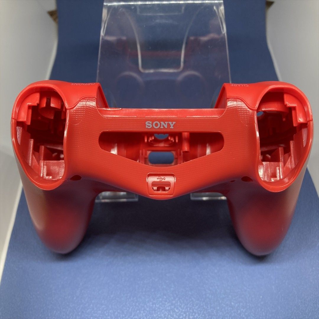 PS4コントローラー カスタムパーツ 海外互換製シェル レッド　ジャンク修理