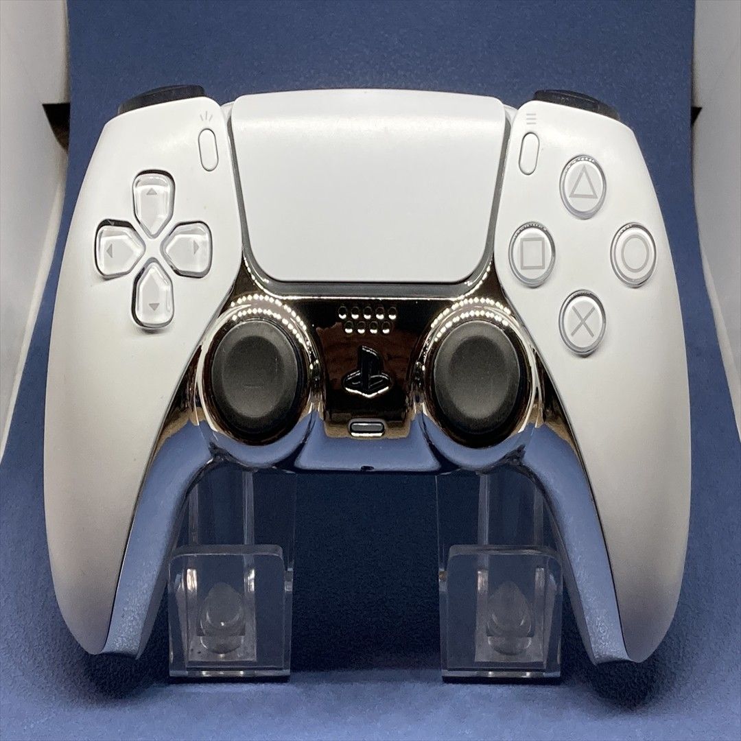 PS5 DualSense コントローラー カスタム 外装シェル カバートリム シルバー