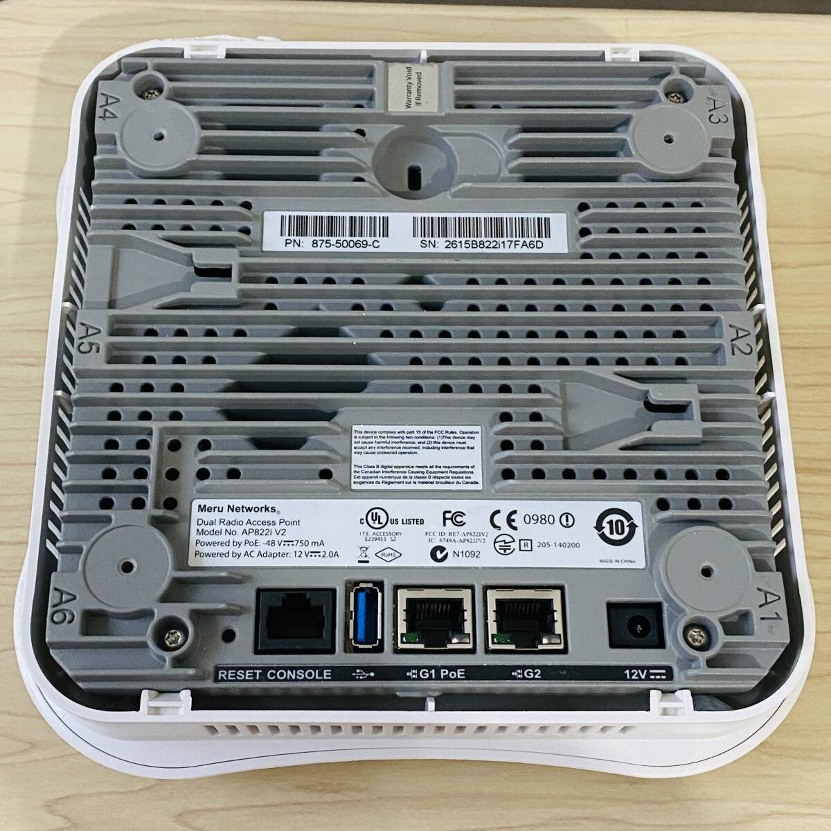 ◆031 MERU NETWORKS FORTINET アクセスポイント AP822i V2 デュアル無線 IEEE 802.11a/b/g/n/ac対応 アンテナ内蔵 LAN フォーティネットの画像2