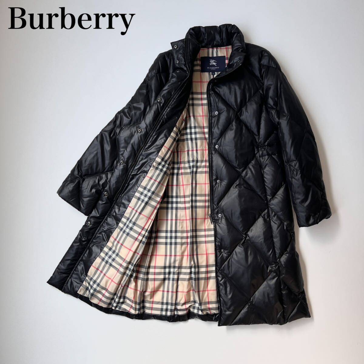 中古】 美品 BURBERRY バーバリーロンドン 裏地ノバチェック柄 中古】 美品 BURBERRY バーバリーロンドン 裏地ノバチェック柄