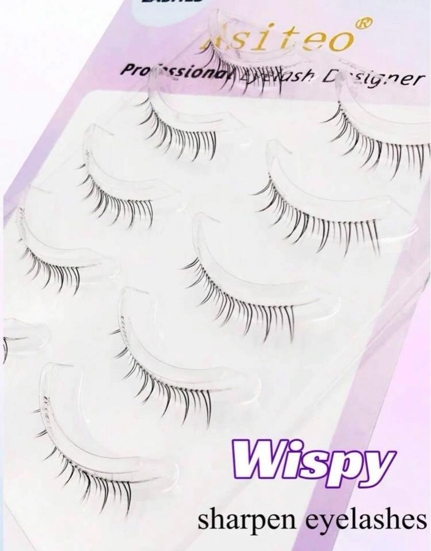 wi Spee natural under false eyelashes eyelashes extensions V character type attaching . black 