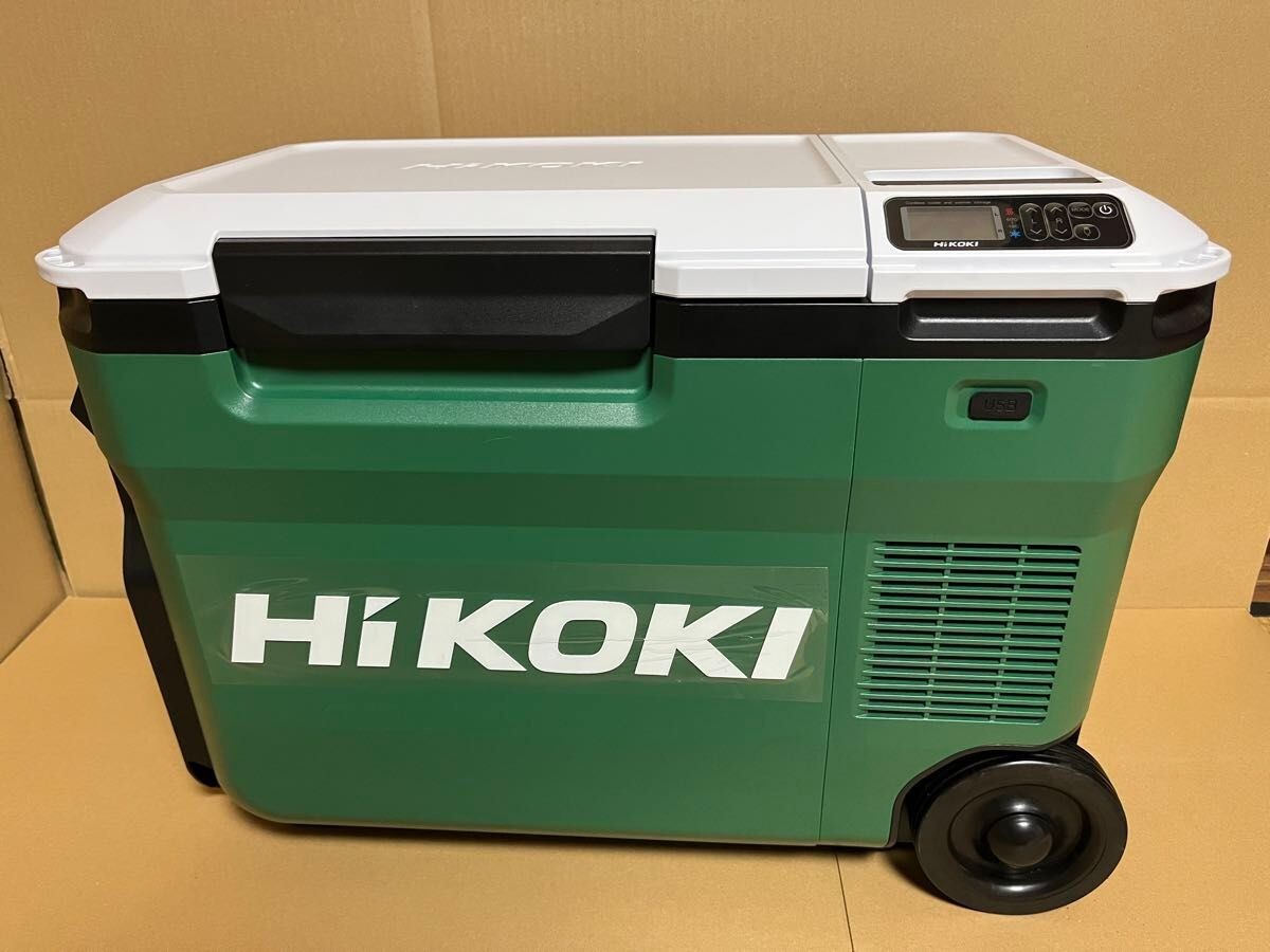 未使用 ハイコーキ 25L コードレス冷温庫 UL18DB バッテリー 2個付 クーラーボックス 車載冷蔵庫 HiKOKI_画像2