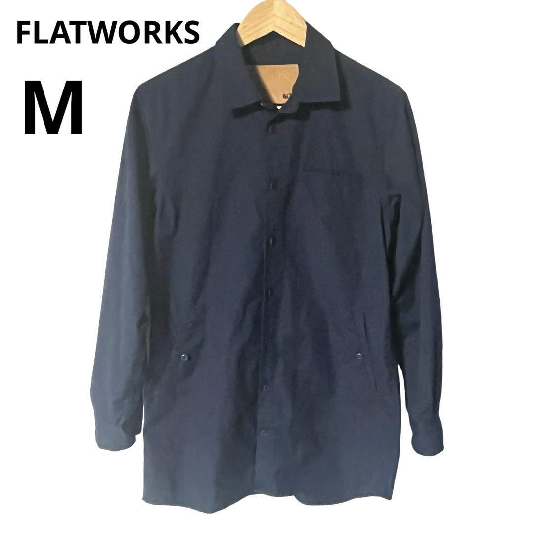 FLATWORKS フラットワークス シャツ　日本製　Mサイズ　ロングシャツ_画像1