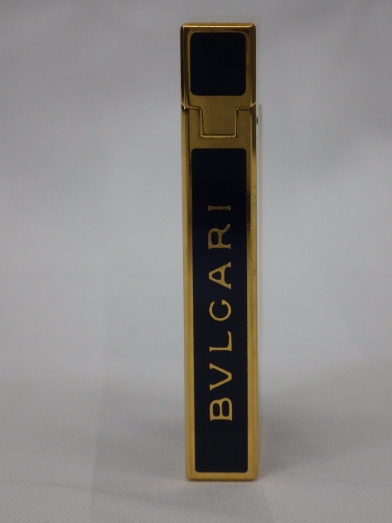 着火未確認　BVLGARI　ブルガリ　S.T.Dupont デュポン コラボ　ガスライター　ネイビー×ゴールド_画像5