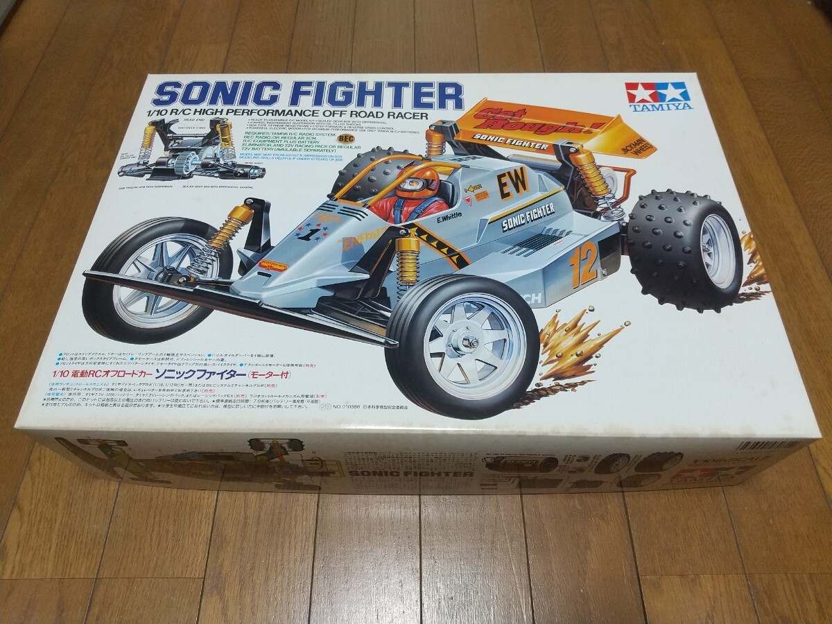 【希少・当時物】タミヤ 1/10 電動RCオフロードカー ソニックファイター（モーター付き） ITEM 58071 小鹿628の画像1