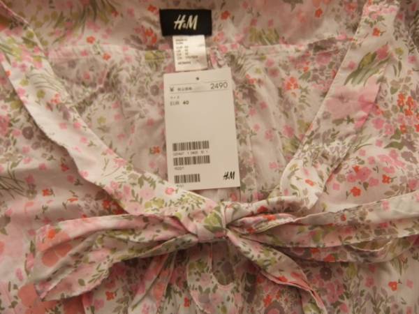  новый товар H&M*40* цветочный принт туника блуза 