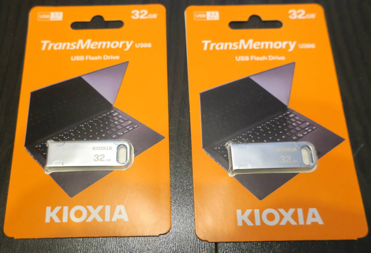 TransMemory 薄型 USB3.2 32GB 2個セット 旧東芝メモリ Kioxia U366 送料無料　新品_画像2