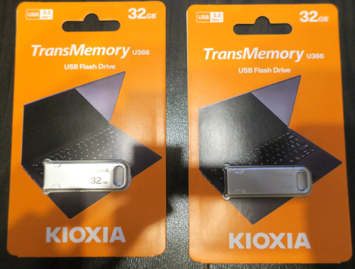 TransMemory 薄型 USB3.2 32GB 2個セット 旧東芝メモリ Kioxia U366 送料無料　新品_画像3