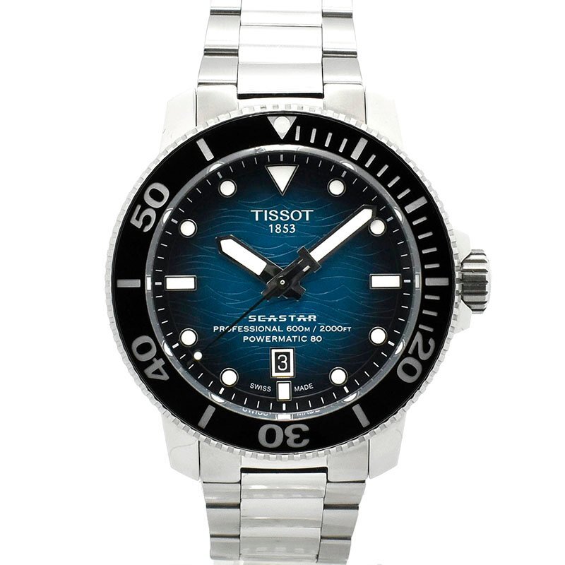 激安正規 Zetton【保証書付き】ティソ TISSOT シースター2000 プロフェッショナル T120.607.11.041.00 ブルー 46mm 定価170,500円 ティソ
