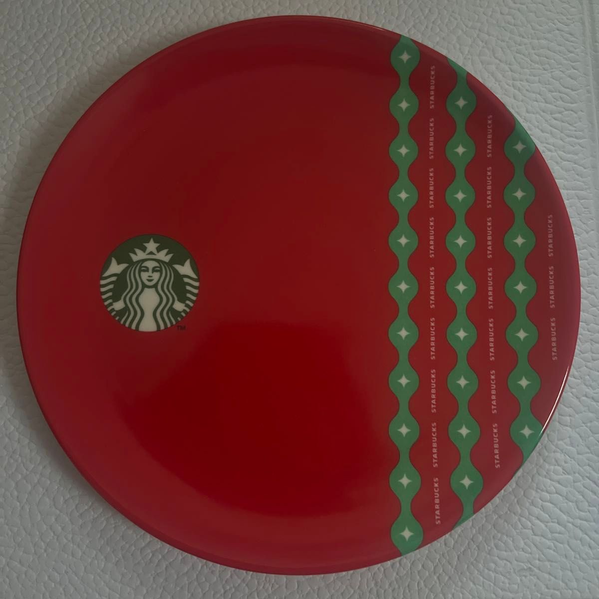 【未使用品】限定品　Starbucks スタバ　クリスマスプレート　赤と白