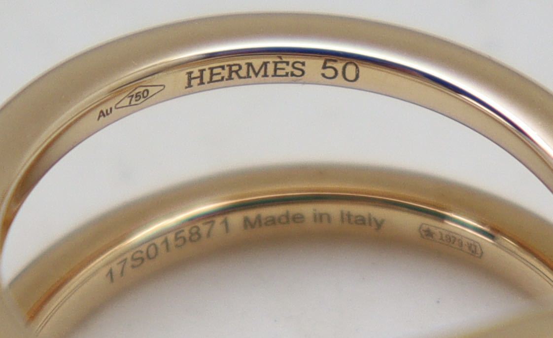エルメス/HERMES/シェーヌダンクル パンク リング/750PG/ピンク エルメス/HERMES/シェーヌダンクル パンク リング/750PG/ピンク