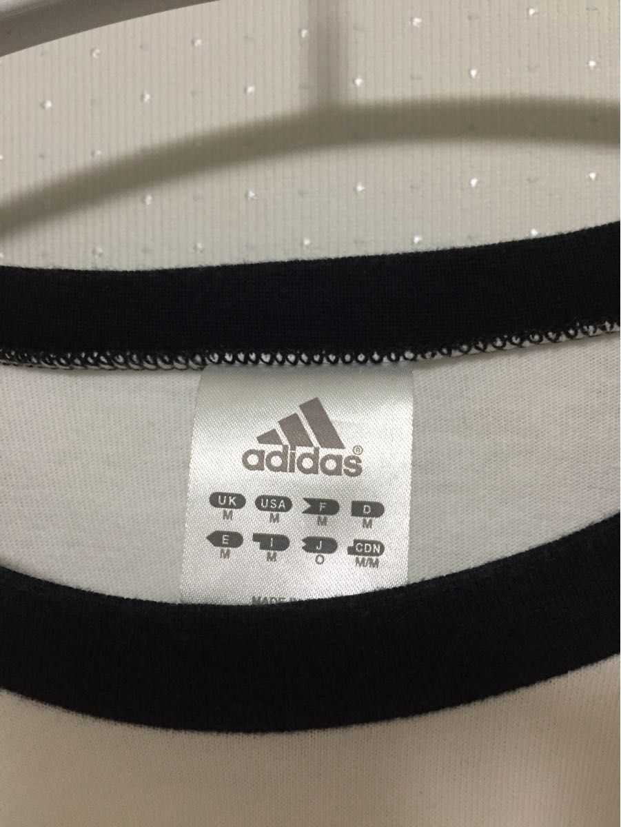 値下げ不可　adidas アディダス 半袖Tシャツ Tシャツ ブラック 古着 トップス ラグラン袖 90s メンズ