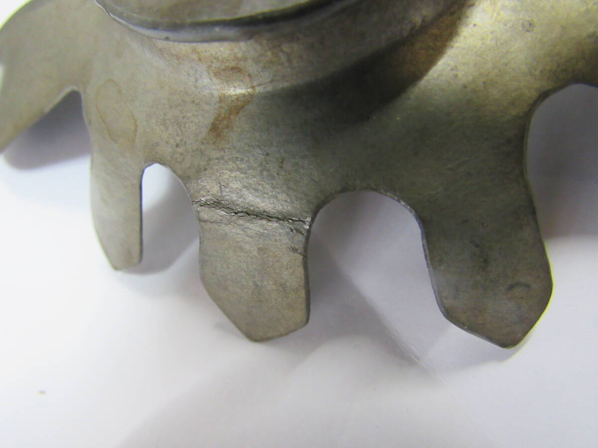 忠信浄錫 茶托 ５ 客 在銘 刻印 茶道具 古美術 時代物 金属工芸 煎茶道具（問題あり）の画像5