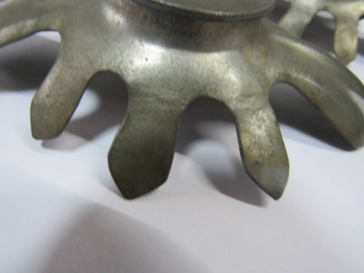忠信浄錫 茶托 ５ 客 在銘 刻印 茶道具 古美術 時代物 金属工芸 煎茶道具（問題あり）の画像6