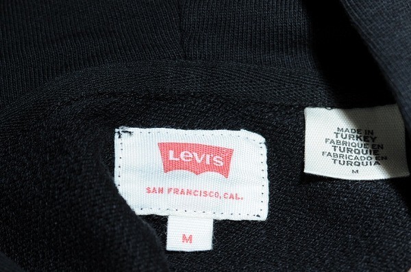 ☆【名品 美品 国内正規品】 Levi's リーバイス ビンテージ ロゴ パーカー プルオーバー スウェット フーディ Mサイズ ブラック系_画像6