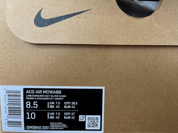 ★【定価19,800円 黒タグ付 新品】 NIKE ACG AIR MOWABB DM0840-200 ナイキ エーシージー エア モワブ スニーカー US8.5 26.5cm ベージュ系_画像8