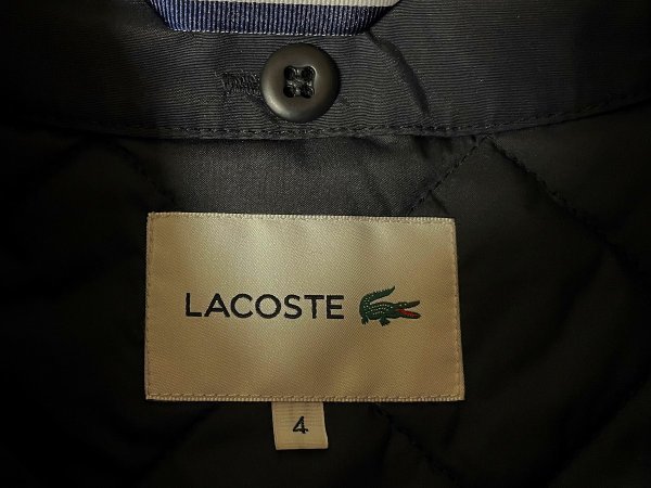 ★【国内正規品 取り外し可能なキルティングベスト付き】LACOSTE ラコステ コットン ナイロン シングル ボタン コート サイズ4（M相当）黒_画像7