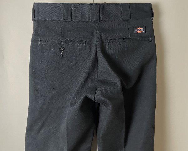 ★【並品 名作 定番 USED品】ビンテージ Dickies ディッキーズ 874BK オリジナルフィット ワーク チノパンツ ストレート W28 L32 ブラック_画像4