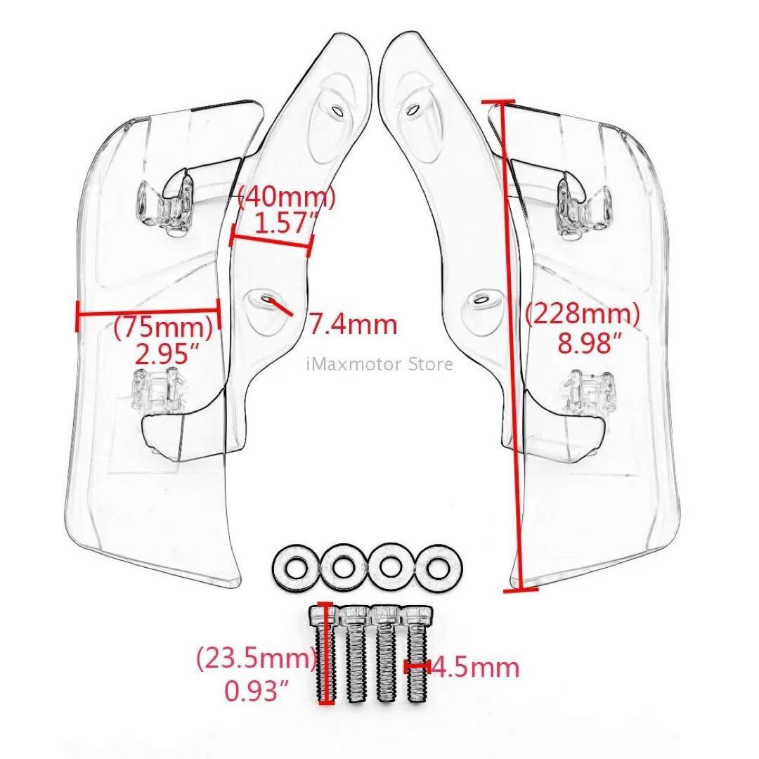 ハーレー2015〜2020年式ロードグライドフェアリング用 エアデフレクター FLTRS FLTRSX FLTRU FLTRUSE等_画像7
