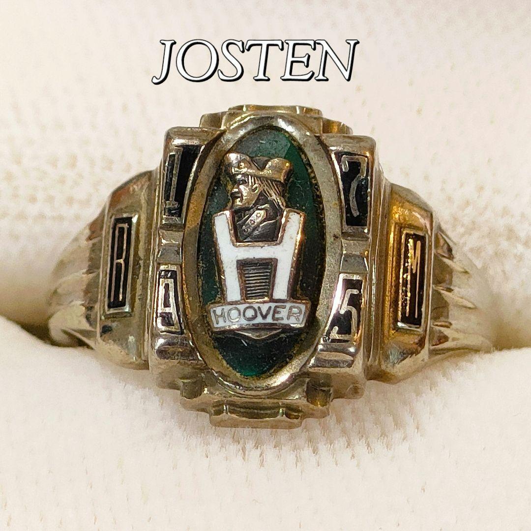 JOSTEN Justin Vintage college ring 10K 10 gold 1975 year kla sling sig net ring school ring antique beautiful goods 