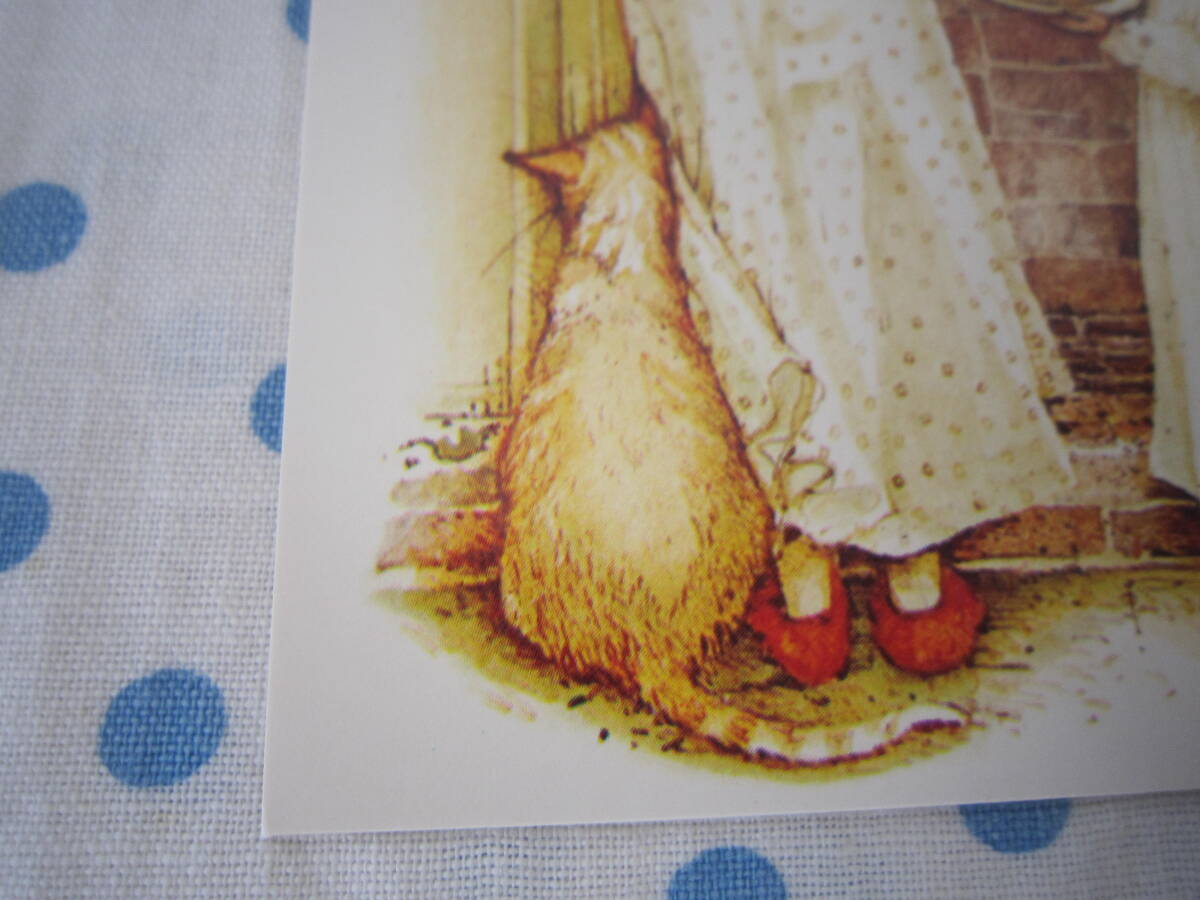 *** Vintage postcard Hori - hobby girl cat Christmas fireplace socks ( inspection : antique ***