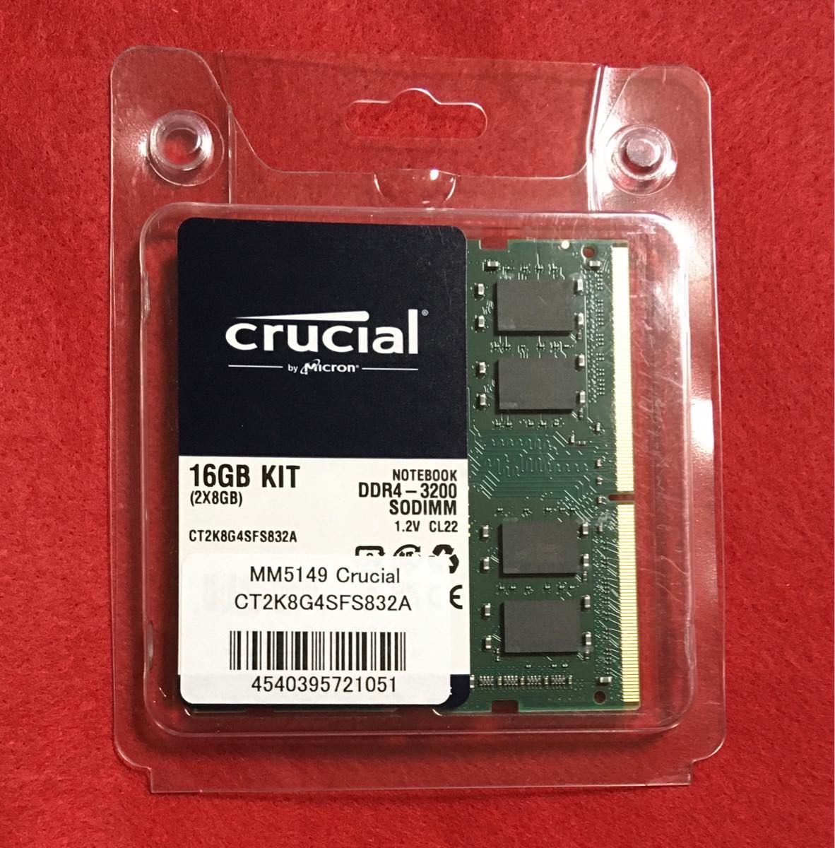 新品 高品質 ノートPC用メモリ crucial DDR4 PC4-25600