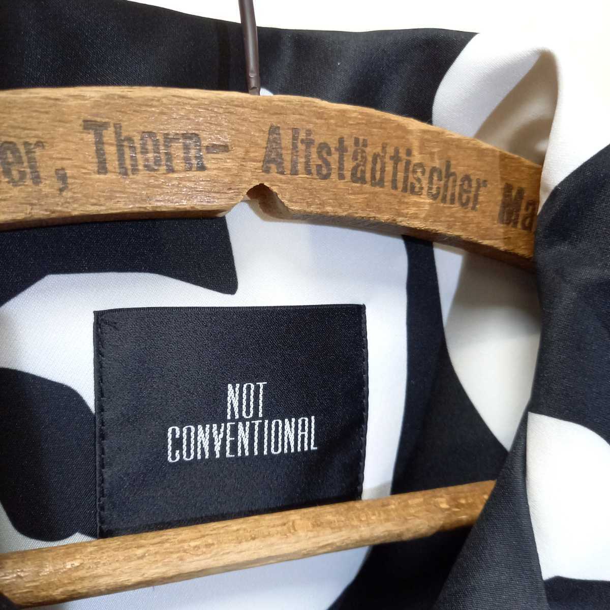 極美品《超不良 / ヤンキー》NOT CONVENTIONAL 地厚サテン 漢字 シャツ メンズ L XL オープンカラーシャツ アロハシャツ 開襟シャツ_画像9