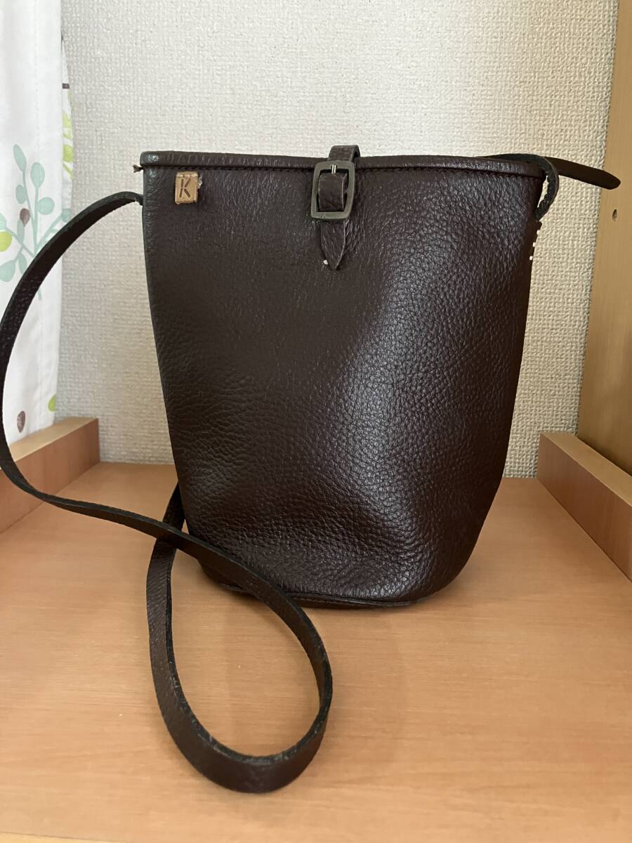  original leather leather bag / shoulder bag scorching tea color 