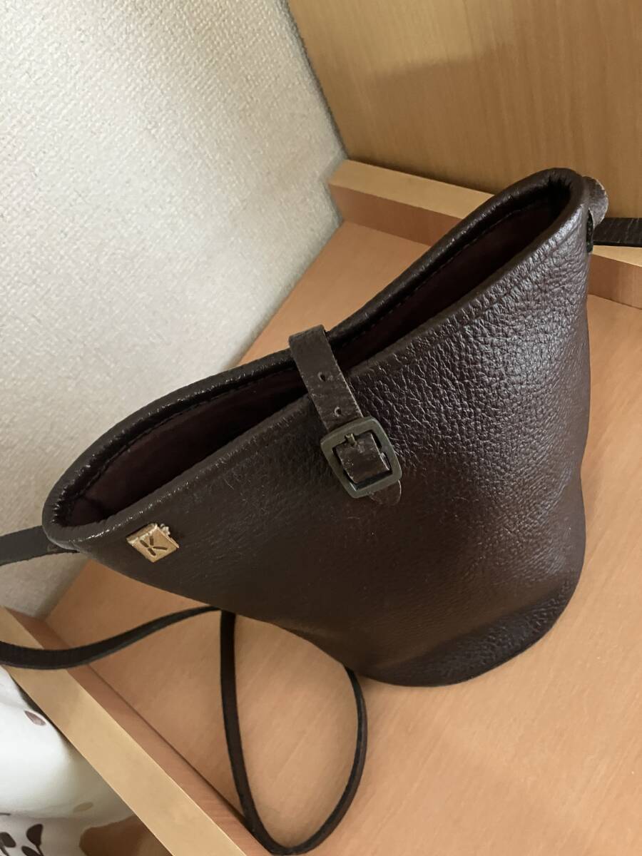  original leather leather bag / shoulder bag scorching tea color 