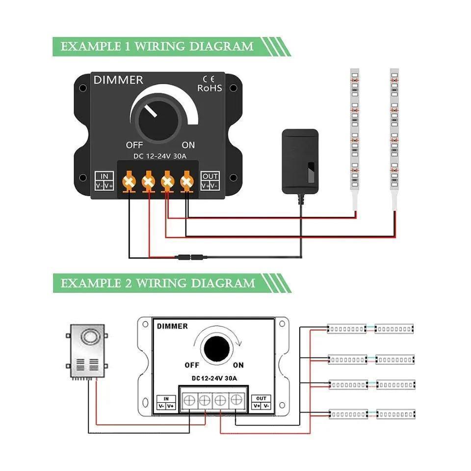 2個セット☆新品☆LEDライト調光器 12V-24V 30A 車内用 車中泊_画像7