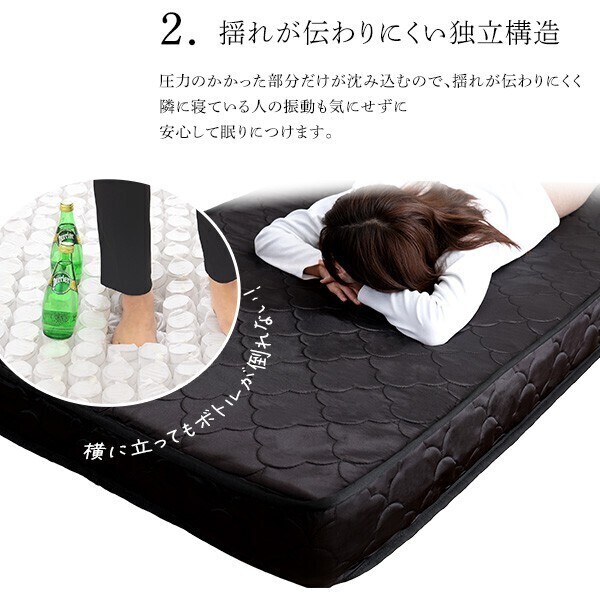  semi-double pocket coil mattress black 