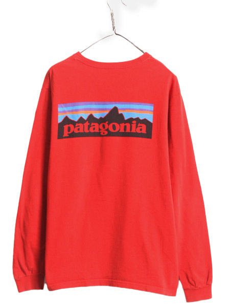 14年製 パタゴニア 両面 プリント 長袖 Tシャツ メンズ M / Patagonia アウトドア ロンT プリントT ロゴT フィッツロイ P6 バックプリント_画像1