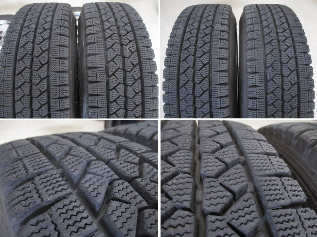 6J 15インチ PCD139.7 社外アルミホイール ブリヂストン ブリザック VL1 195/70R15 106/104L LT スタドレス 中古 4本セット_画像6