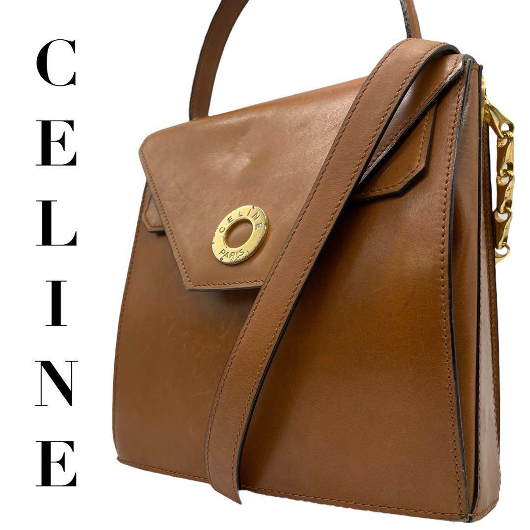 CELINE セリーヌ ハンドバッグ ショルダーバッグ 2way サークル金具_画像1