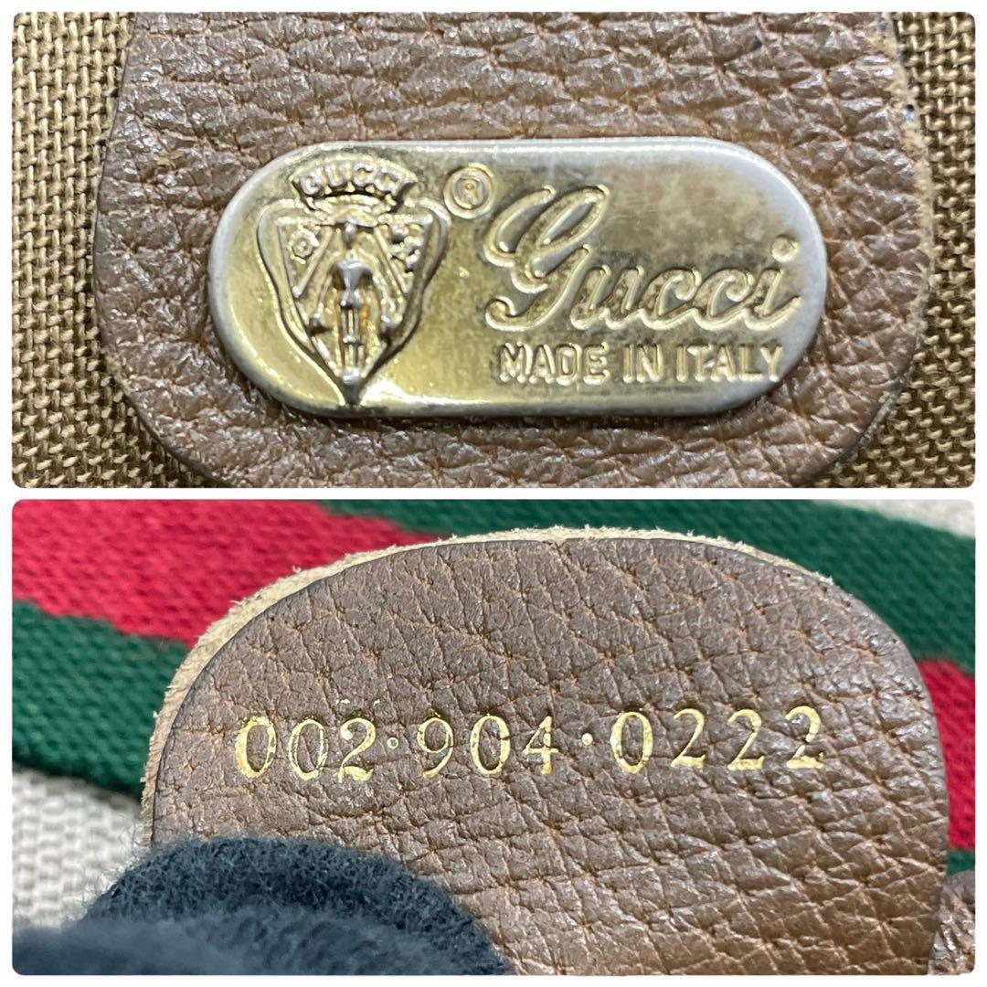 1円 GUCCI オールドグッチ トートバッグ シェリーライン GGスプリーム 大容量 肩掛け A4収納 GG柄_画像9