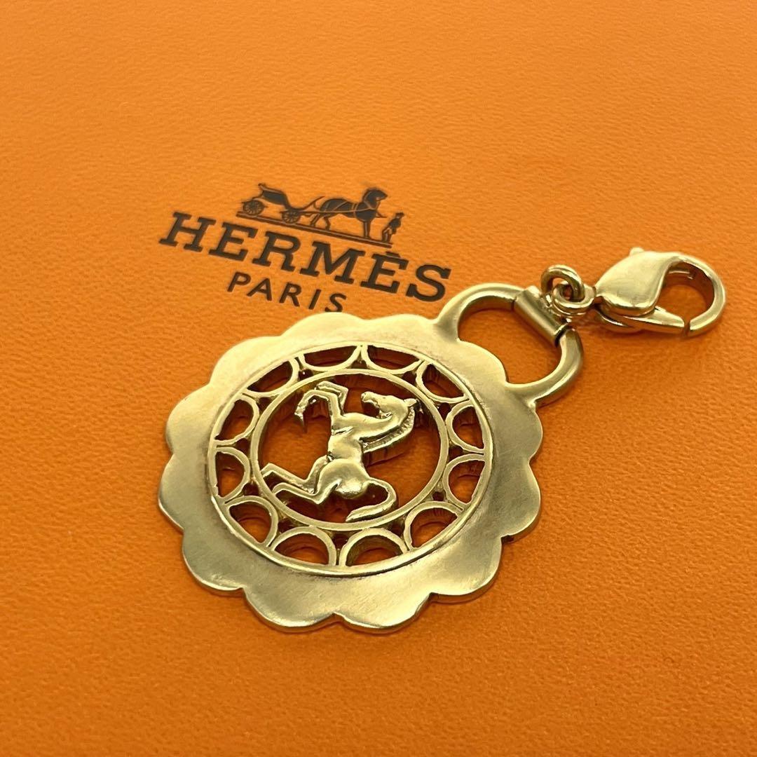 希少　美品　HERMES エルメス　h2 ホースモチーフ　ペンダントトップ