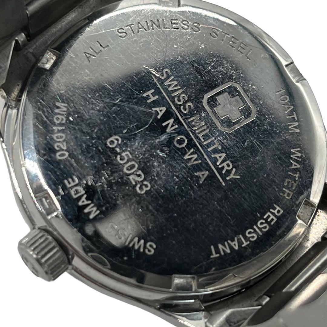 スイスミリタリー　腕時計　メンズ　デイト　アナログ　g2 ステンレスベルト　青_画像6