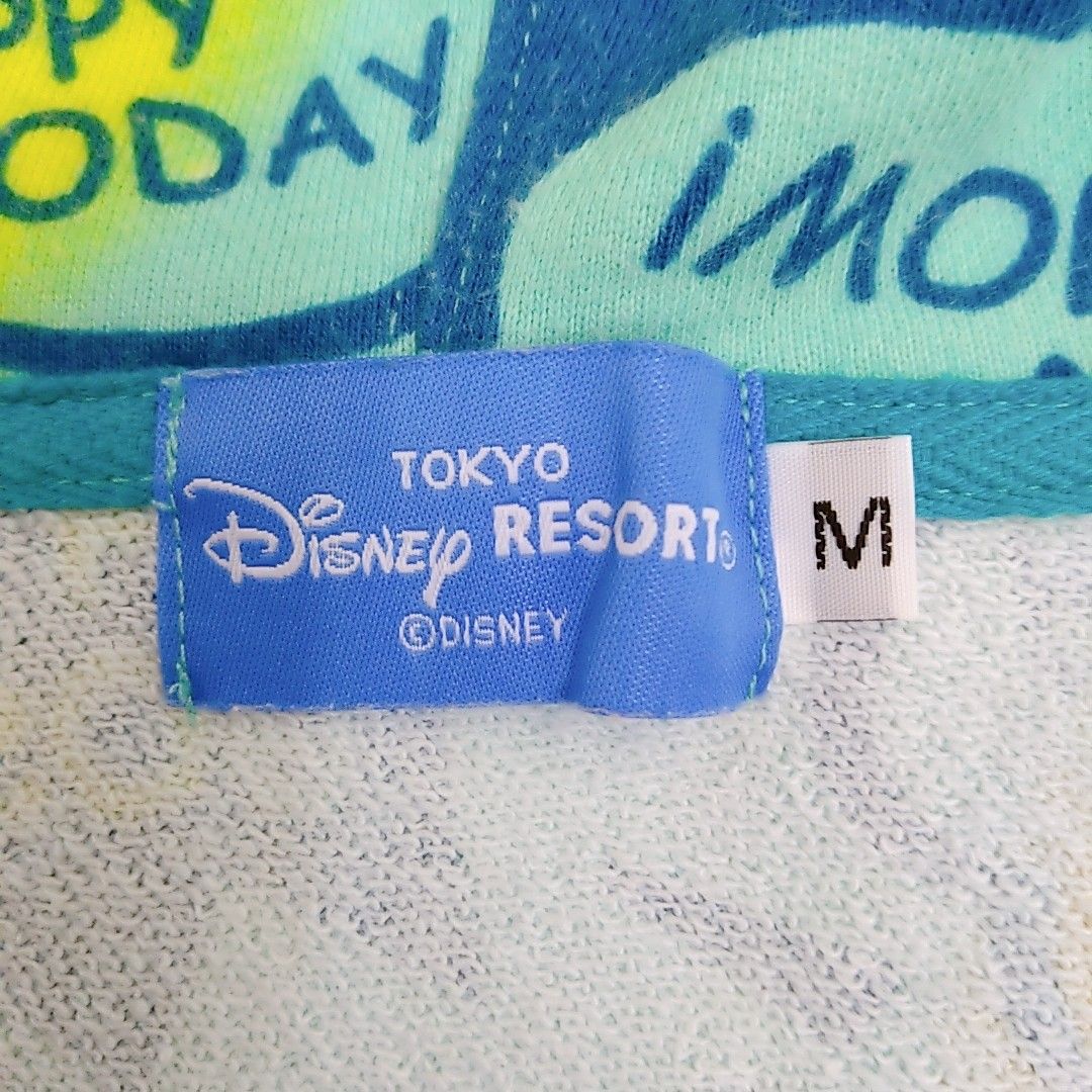 《TOKYO Disney RESORT》トウキョウディズニーリゾート　ユニセックス　長袖パーカー　 フルジップ　 総柄　Mサイズ